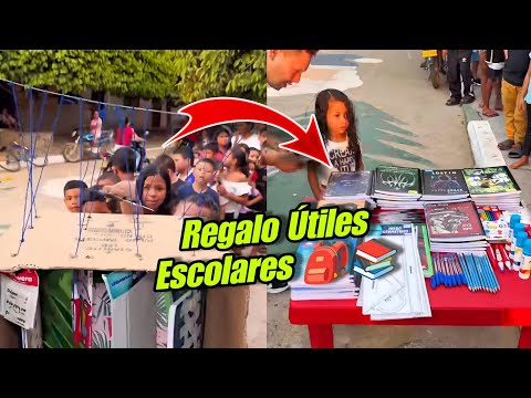 📚Give away school supplies with the best game, cut the string and win!🎁🥳