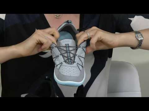 Clarks Outdoor Leather Bungee Lace-up Sneakers - Aria Flyer on QVC