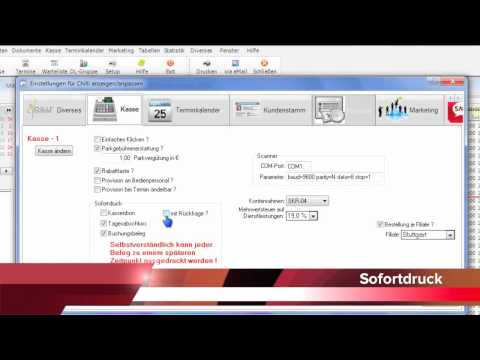 Chilli - Kasse Einstellungen