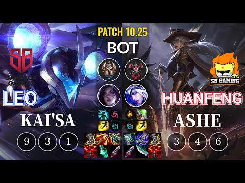 SB Leo Kai'Sa vs SN huanfeng Ashe Bot - KR Patch 10.25