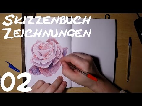 In das Skizzenbuch zeichnen #02 Rose