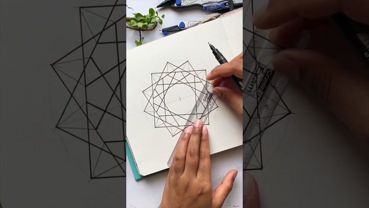 Another geometric mandala in done… what do you think? Should I do more of these? 🤩