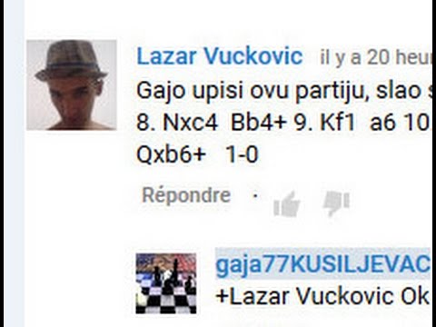 Amaterske šahovske partije i njihov komentar -  LAZAR VUČKOVIĆ # 949