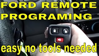 FORD RANGER How to program keyless entry remote control, RKE transmitter key fob
