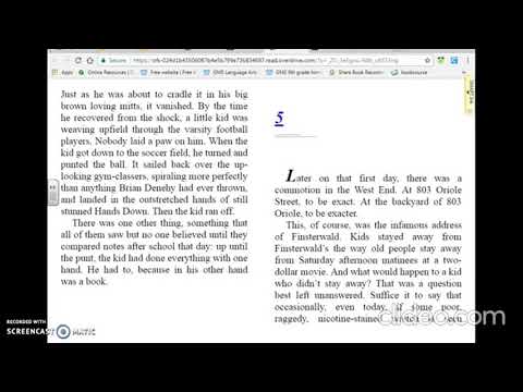 Maniac Magee Chapt 1 6