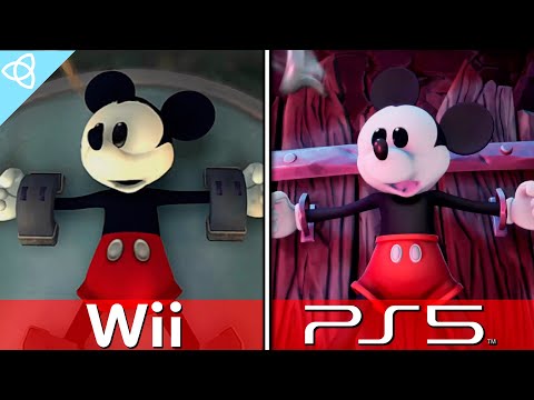 Epic Mickey - Nintendo Wii Original vs. PS5 Remake (Rebrushed) | Side by Side