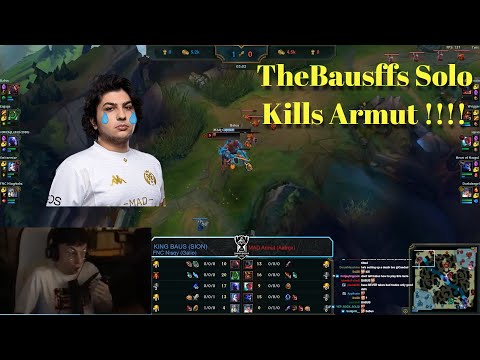 Caedrel Reacts to TheBausffs Solo Kills MAD Armut In SoloQ !!!