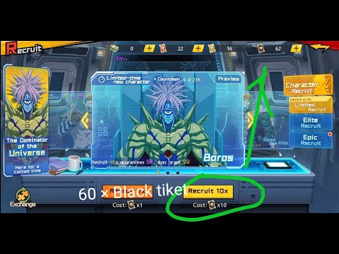 Review Boros dan Gacha 40 tiket Epik dan 60 black tiket | One Punch man The Strongest