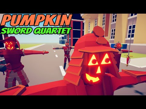 🎃Pumpkin Sword Quartet⚔ Samurai + Teacher + Fencer + Squire - Totally Accurate Battle Simulator TABS