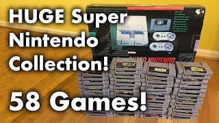HUGE Super Nintendo Collection! 58 Games!