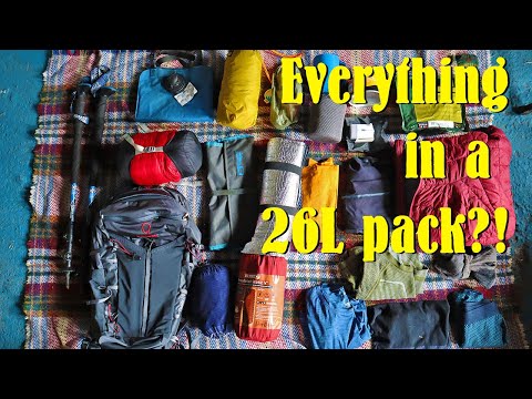 Easily Fit An Overnighter Camping Gear in a 26 Litre Backpack