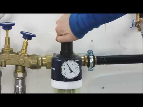 Rückspülfilter mit Druckminderer reinigen und Druck einstellen