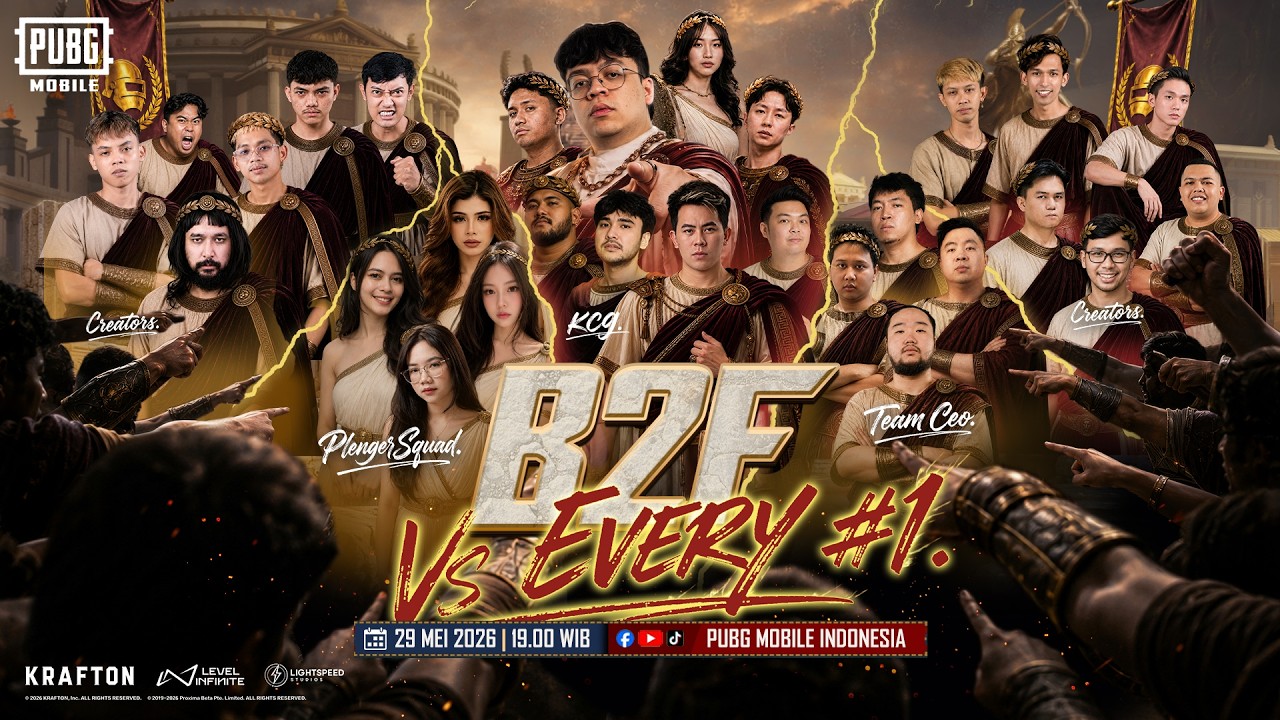 PUBGM B2F VS EVERY#1 - KITA PARTY CEO BAKAL MEMBANTAI SEGALANYA x