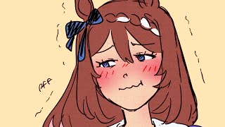 Umas playing Yakiniku Simulator game (and Oguri Cap suffering)