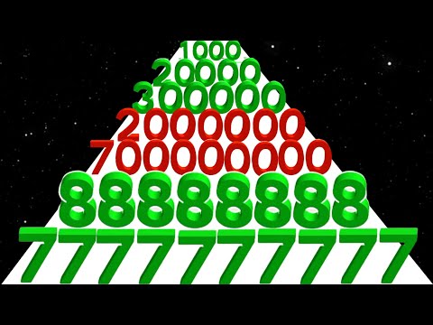 Number Stack (vs) Hole Merge Run - Level Up Number (ASMR Gameplay)