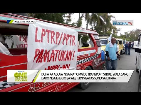 One Western Visayas: Nationwide transport strike, wala sang epekto sa Western Visayas suno sa LTFRB