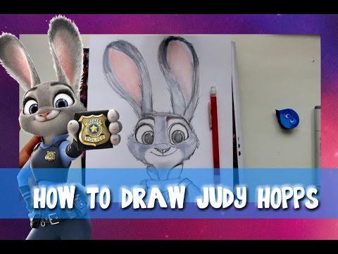 How to Draw Officer JUDY HOPPS from Disney's ZOOTOPIA ...