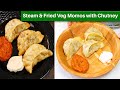 वेज फ्राइड मोमोज़ और तीखी चटनी | Veg Fried Momos Recipe | Veg Momos Re