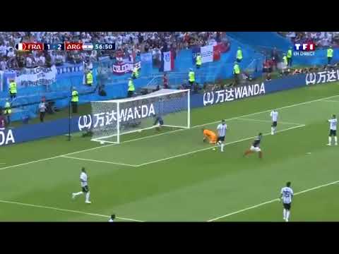 SECOND POTEAU PAVARD !! TF1 - France Argentine World Cup 2018