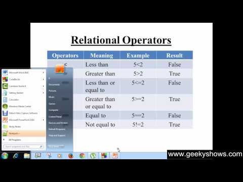 18 Relation operators Less than in C Programming Hindi