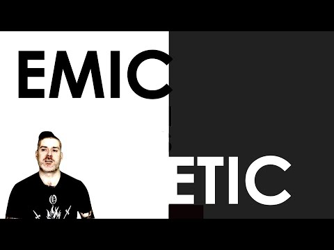 The EMIC and the ETIC explained in two minutes