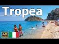 Tropea, Calabria, Italy - Walking Tour in 4K - Beach, Town Center, and Panoramic Views