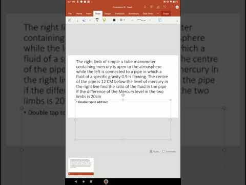 Fluid mechanics Manometer problem