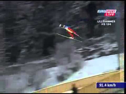 Lars Bystoel - 132.0m - Lillehammer 2005 (Eurosport)