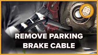 How to REMOVE the PARKING BRAKE CABLE from a Porsche Cayman/Boxster