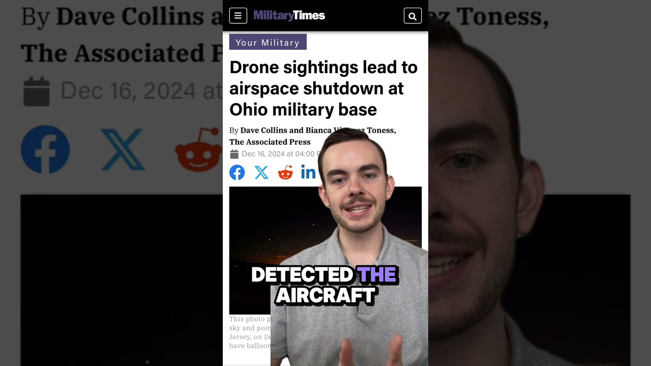 Drone sightings lead to airspace shutdown at Ohio military base