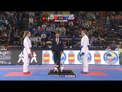 TEAM FINAL 2023 European Karate Championships | Germany vs Croatia Female Kumite #karate