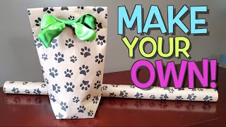 Make your own gift bag from wrapping paper