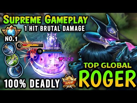 Supreme No.1 Roger!! Top Global Roger Best Build & Emblem 2023 - Mobile Legends