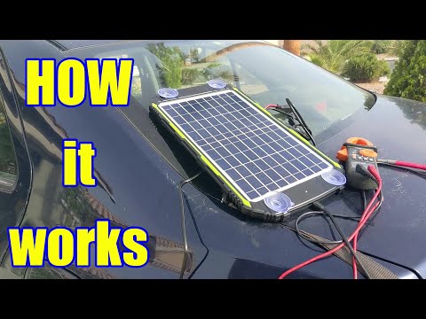 HOW it works - Car solar panel for battery maintenance when parked for a long time Sun Energise