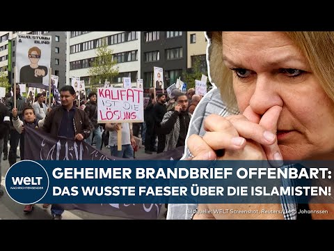 ISLAMISMUS: Reuls Brandbrief setzt Ministerin Faeser unter Druck - das wusste sie über Islamisten!