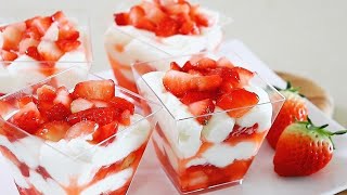 예쁘고 맛있는 딸기 티라미수 만들기/노에그,노오븐