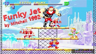 Funky Jet - A Fighting Game by Mitchell in 1992 - Full Game Play