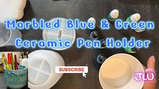 Resin Project - Ceramic Marbled Jar with Lid 👩🏽🎨🖊️✏️