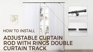How to Install Adjustable Curtain Rod with Rings