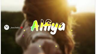 Alfiya Name Whatsapp Status 2020  Pratik Rathod �