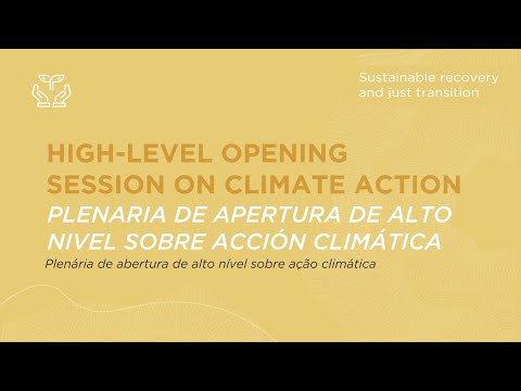 #OneRegion: High-Level Opening Session on Climate Action