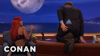 Keke Palmer Teaches Conan How To Isolate His Butt Cheeks  - CONAN on TBS