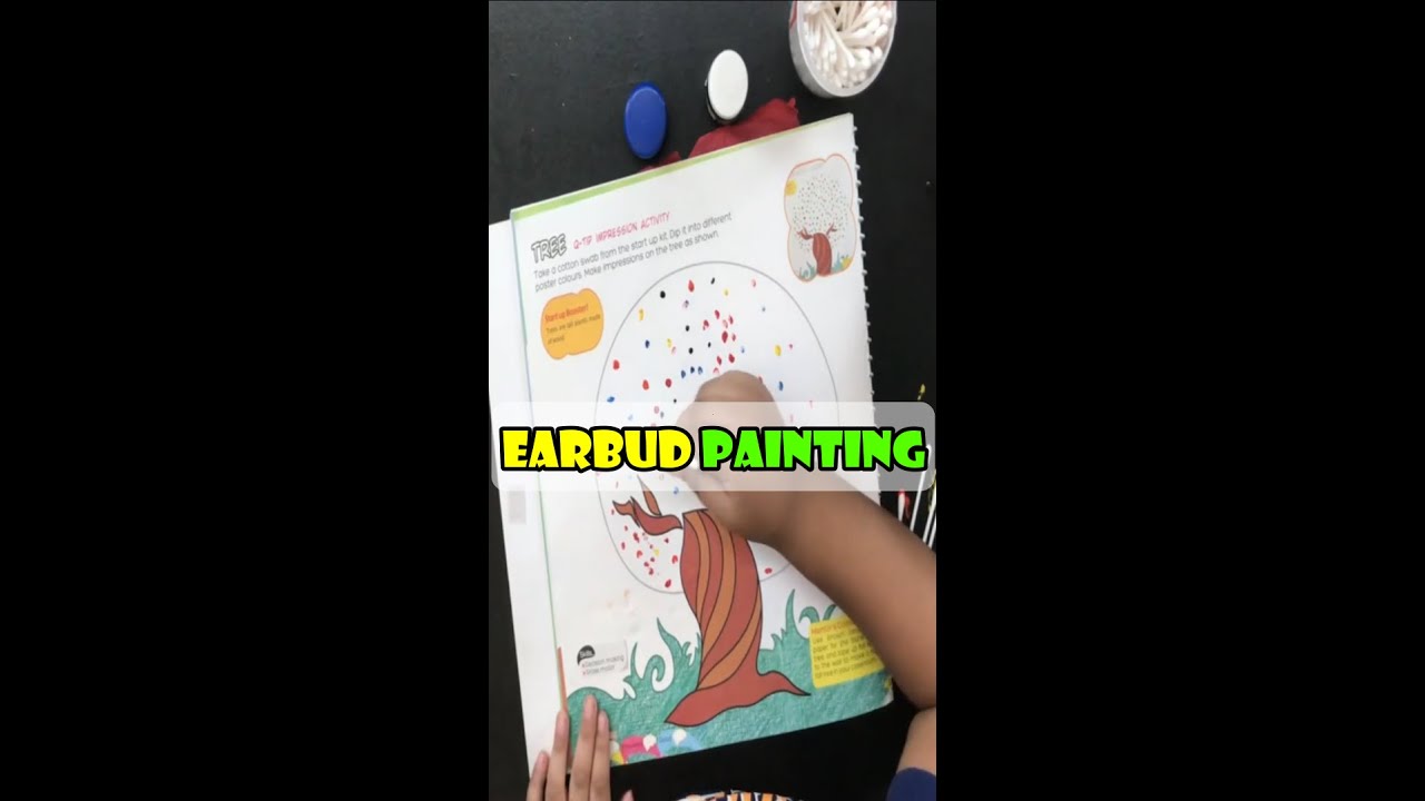 Amazing Earbud painting by a kid for Kids