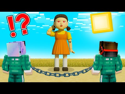 Minecraft, But We are Chained Together in SQUID GAME!