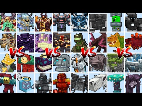 WHAT BOSS FROM EVERY MOD IS THE STRONGEST? MINECRAFT TOURNAMENT | Minecraft Mob Battle