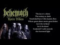 Behemoth - Ov Fire And The Void (LYRICS / LYRIC VIDEO)