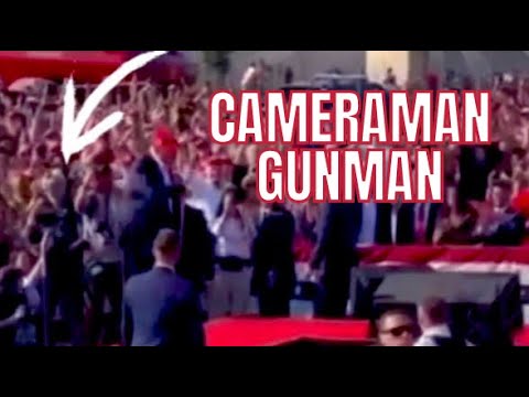 Cameraman Shooter Trump Rally J13 (blurry video)