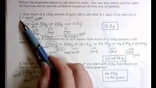 Half-life of Radioactive Isotopes