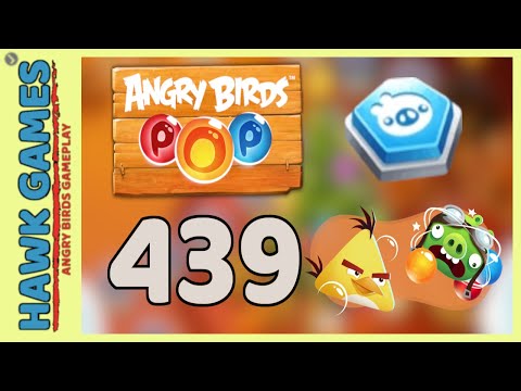Angry Birds Stella POP Bubble Shooter Level 439 - Walkthrough, No Boosters