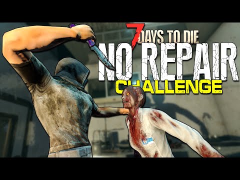 STRANDED AFTER DARK! | 7 Days to Die - NO REPAIR CHALLENGE (Ep 8)
